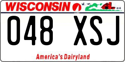 WI license plate 048XSJ