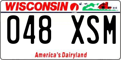 WI license plate 048XSM