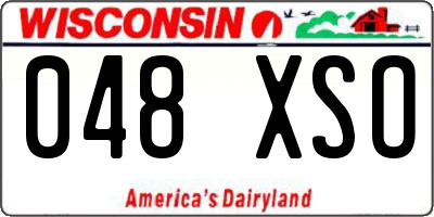 WI license plate 048XSO