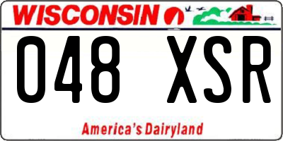 WI license plate 048XSR
