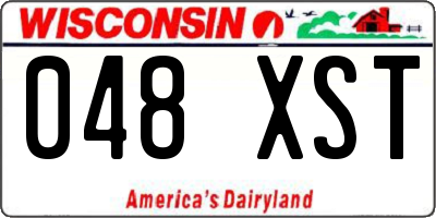 WI license plate 048XST