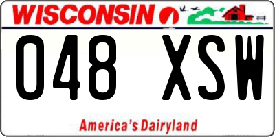 WI license plate 048XSW