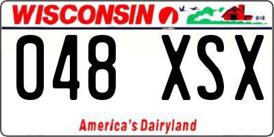 WI license plate 048XSX