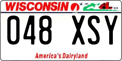 WI license plate 048XSY