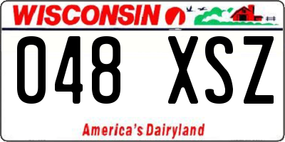 WI license plate 048XSZ