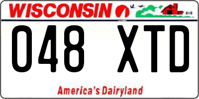 WI license plate 048XTD