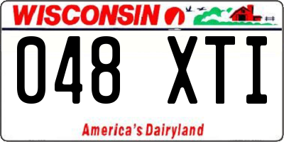 WI license plate 048XTI