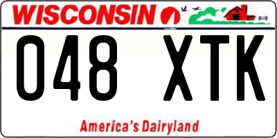 WI license plate 048XTK
