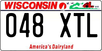 WI license plate 048XTL