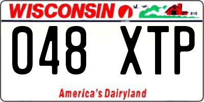 WI license plate 048XTP