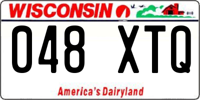 WI license plate 048XTQ
