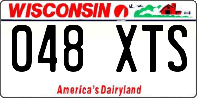 WI license plate 048XTS