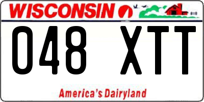 WI license plate 048XTT