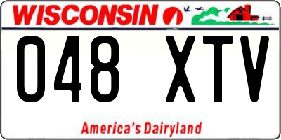 WI license plate 048XTV