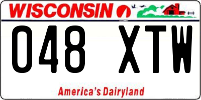 WI license plate 048XTW