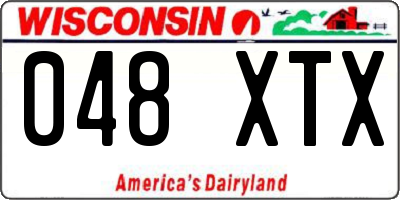 WI license plate 048XTX