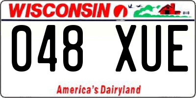 WI license plate 048XUE