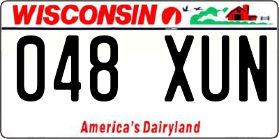 WI license plate 048XUN