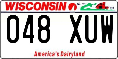 WI license plate 048XUW