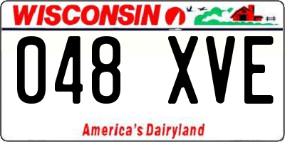 WI license plate 048XVE