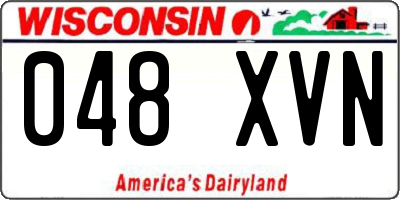 WI license plate 048XVN