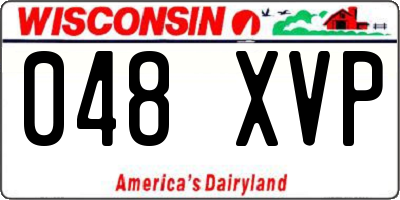WI license plate 048XVP