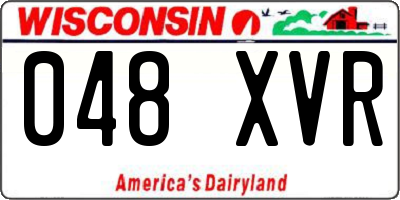 WI license plate 048XVR