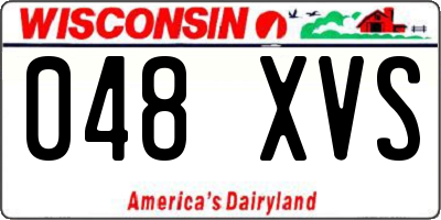 WI license plate 048XVS