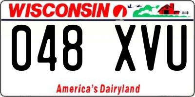 WI license plate 048XVU