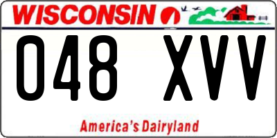 WI license plate 048XVV
