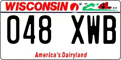WI license plate 048XWB