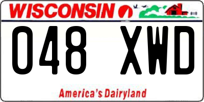 WI license plate 048XWD