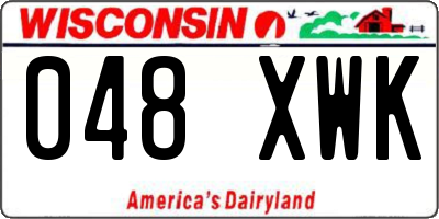 WI license plate 048XWK