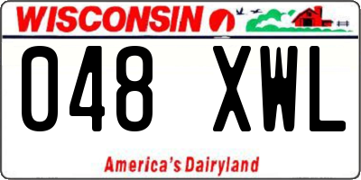 WI license plate 048XWL