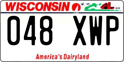 WI license plate 048XWP