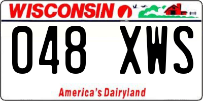 WI license plate 048XWS