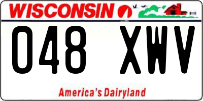 WI license plate 048XWV