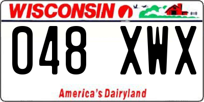 WI license plate 048XWX