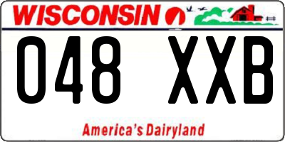 WI license plate 048XXB