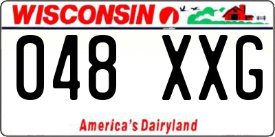 WI license plate 048XXG