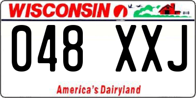 WI license plate 048XXJ