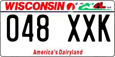 WI license plate 048XXK