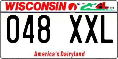 WI license plate 048XXL