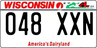 WI license plate 048XXN
