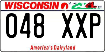 WI license plate 048XXP