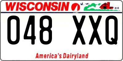 WI license plate 048XXQ