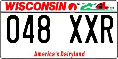 WI license plate 048XXR