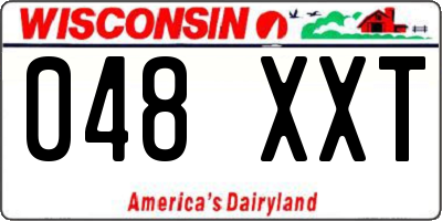 WI license plate 048XXT