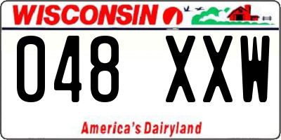 WI license plate 048XXW
