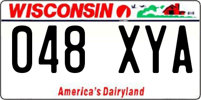 WI license plate 048XYA